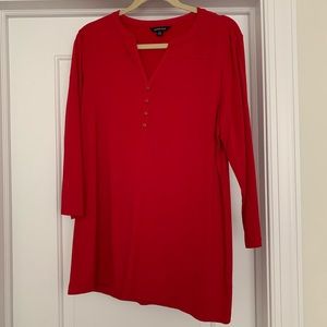 Lands’ End Women’s Large 3/4 Sleeve V-Neck Tunic